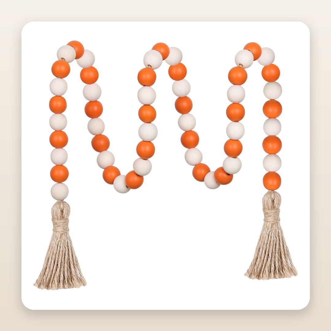 Fall Centerpieces for Table: The Orange Bead Garland That Dresses a Bowl in a Minute