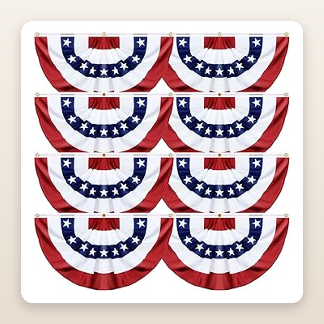 Patriotic Bunting Flags for an Easy 4th of July Front Porch