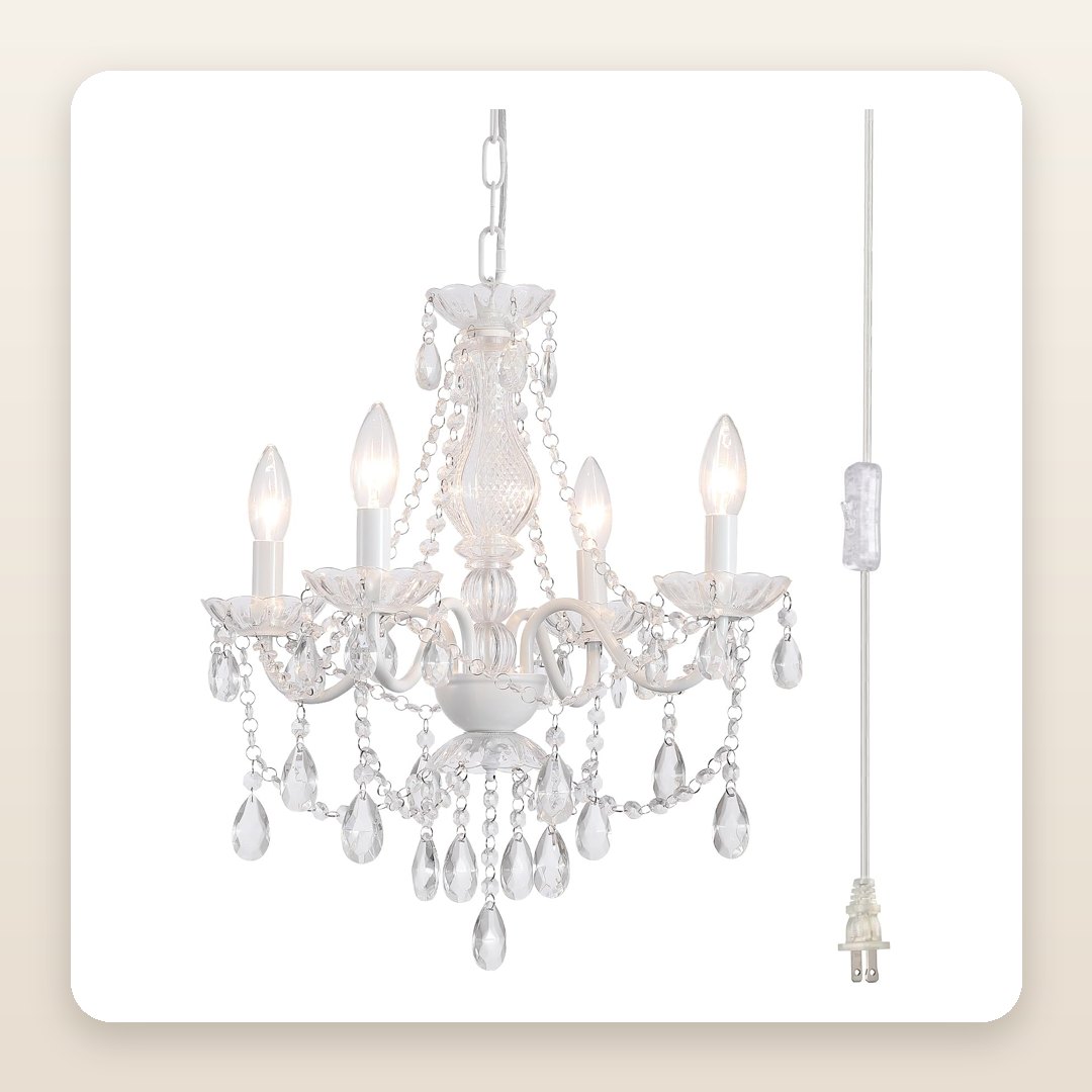 Bedazzling Ideas: The Crystal Chandelier That Plugs Into a Regular Outlet