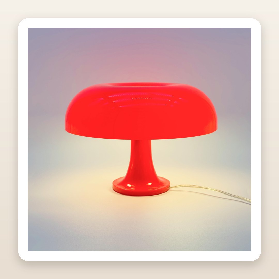 Red Object Decor: The Retro Mushroom Lamp That Makes a Neutral Room Look Designed