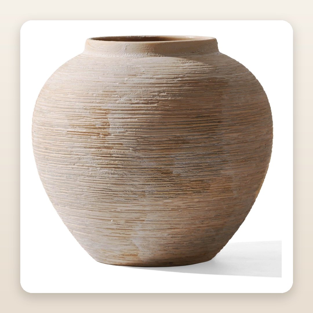 Coil Pots: The Ribbed Round Vase That Looks Hand-Built From Rings of Clay
