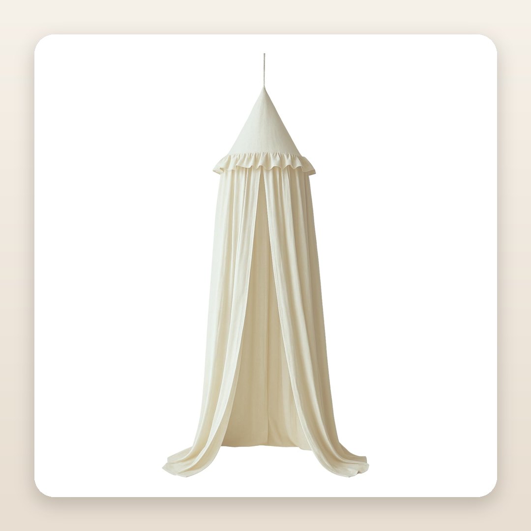 Toddler Bedroom Ideas: The Ruffled Canopy That Turns a Corner Into a Nook