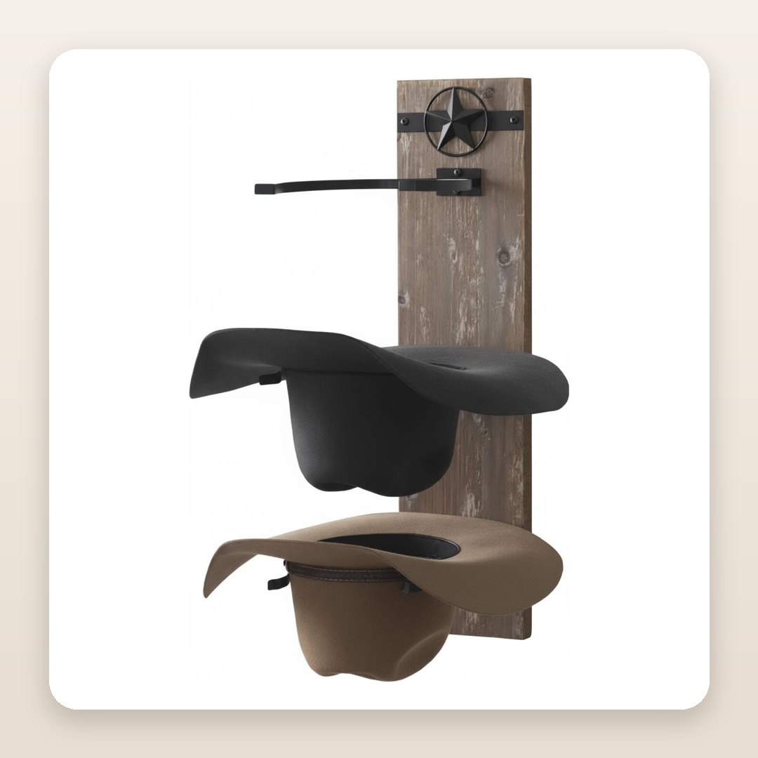 Western Home Decor Ideas: The Hat Rack That Turns One Wall Into a Ranch