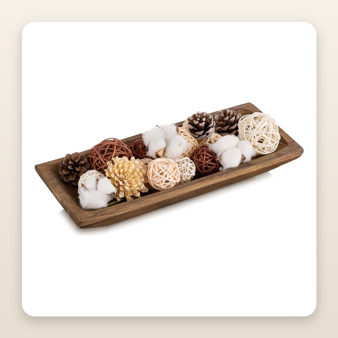 Fall Centerpieces for Table: The Wooden Dough Bowl That Makes Any Table Look Styled