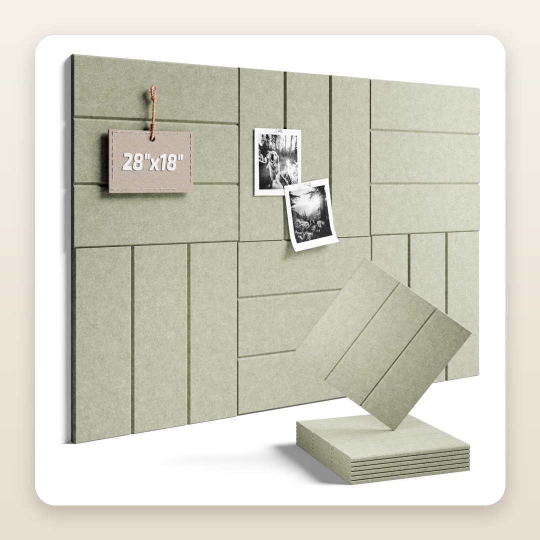 College Cork Board Ideas: The Sage Felt Tiles That Skip the Drill