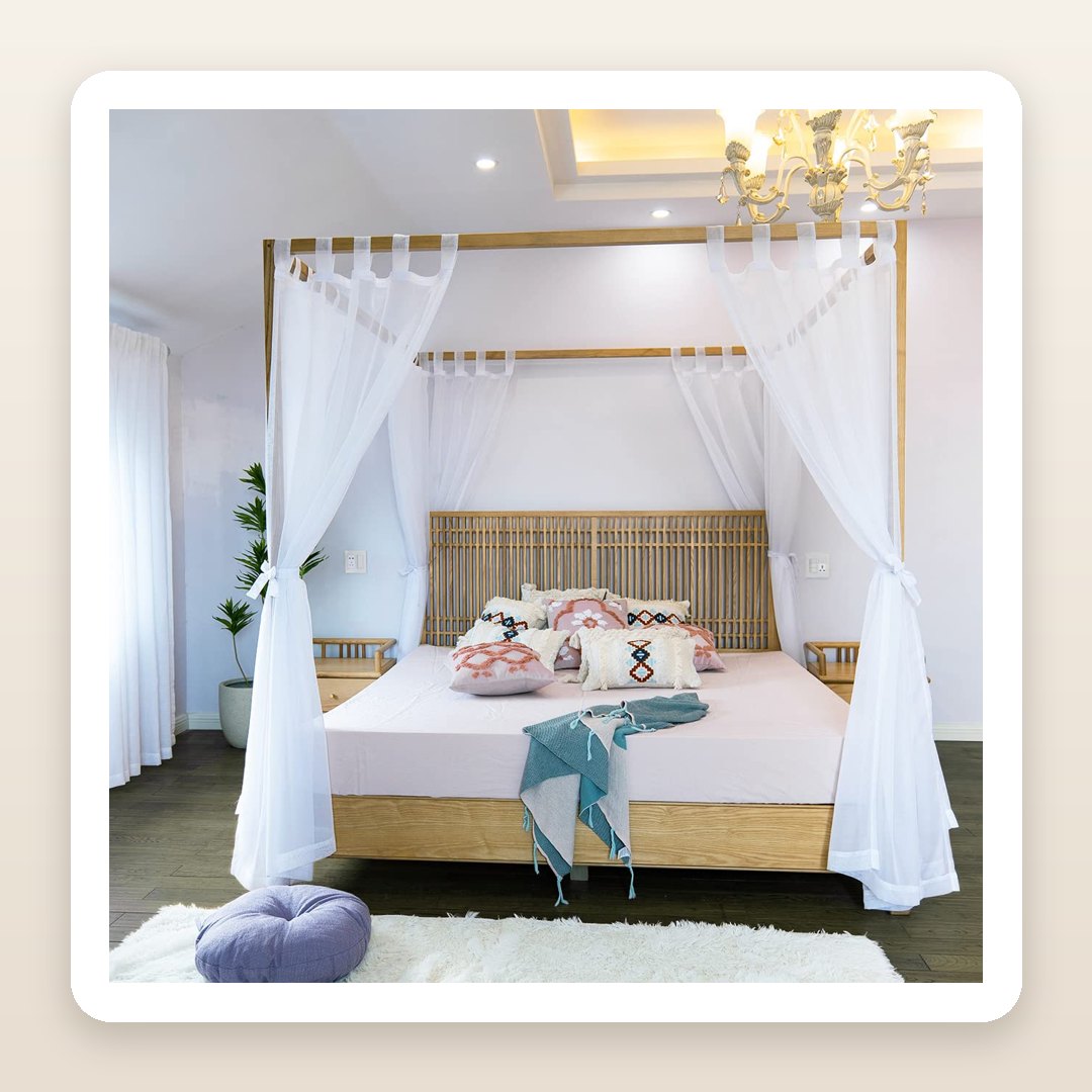 Dreamy Bedroom Ideas: The Sheer Canopy That Turns a Plain Bed Frame Into the Photo