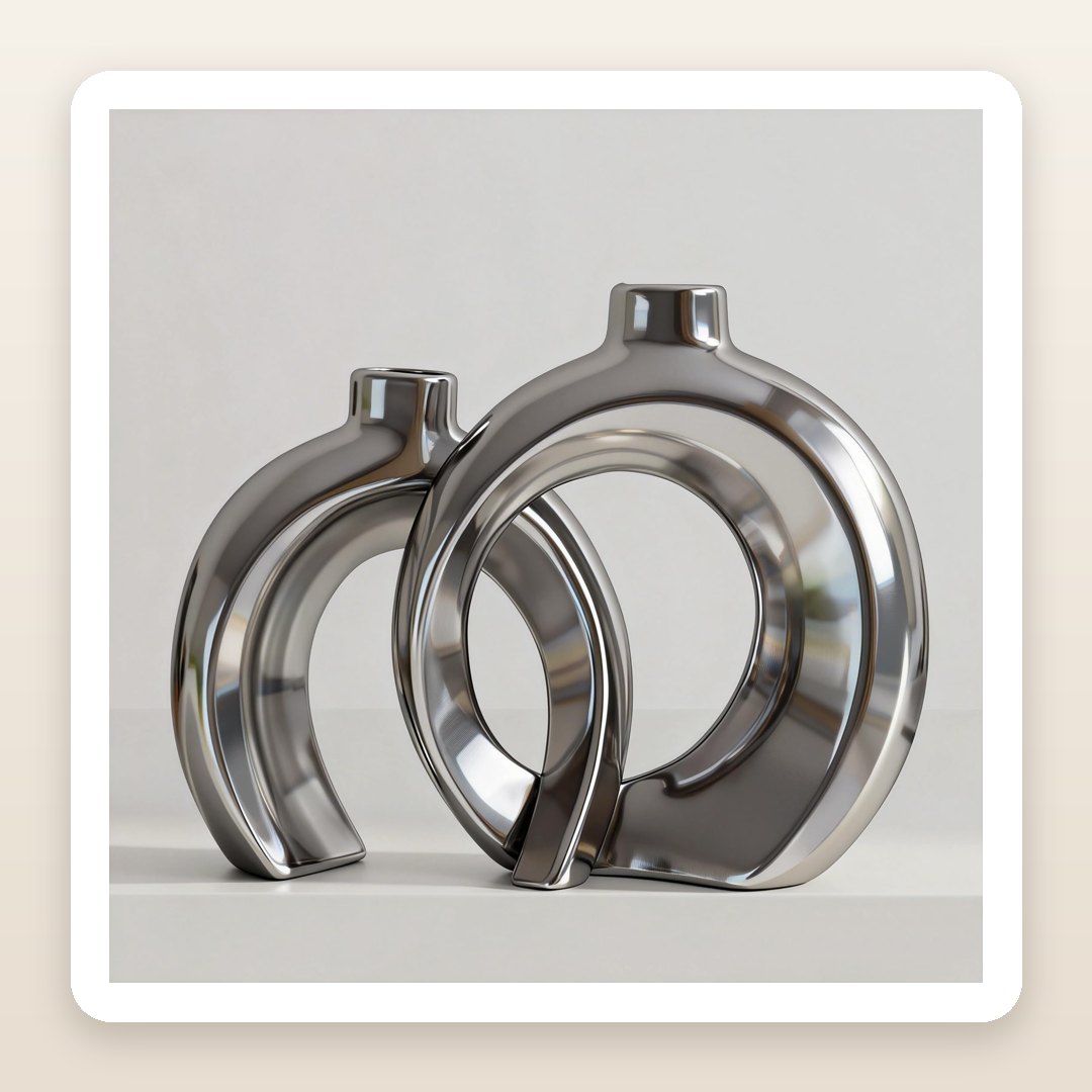 Chrome Home Decor: The Silver Vase Pair That Never Shows a Fingerprint