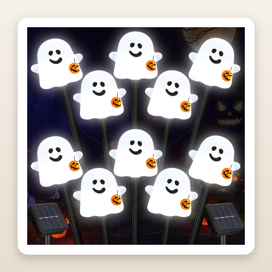 Outdoor Halloween: The Solar Ghosts That Light the Path With No Outlet