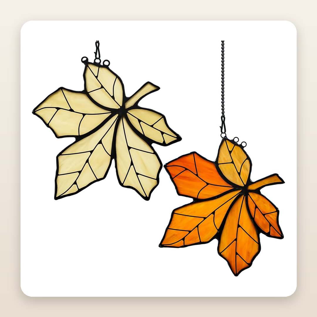Fall Window Decor: The Stained Glass Leaves That Beat Painting the Glass