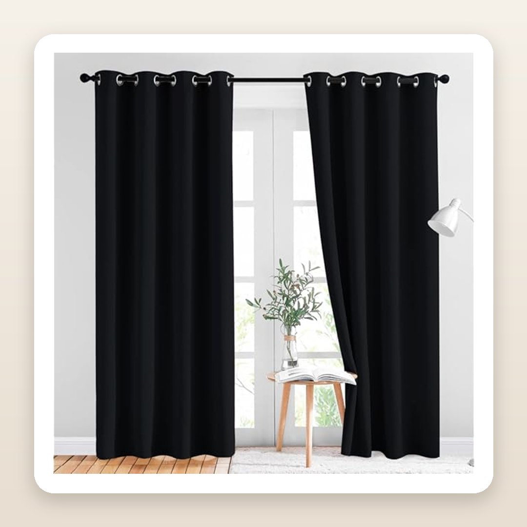 Thermal Blackout Curtains for a Cozy, Pitch-Dark Bedroom