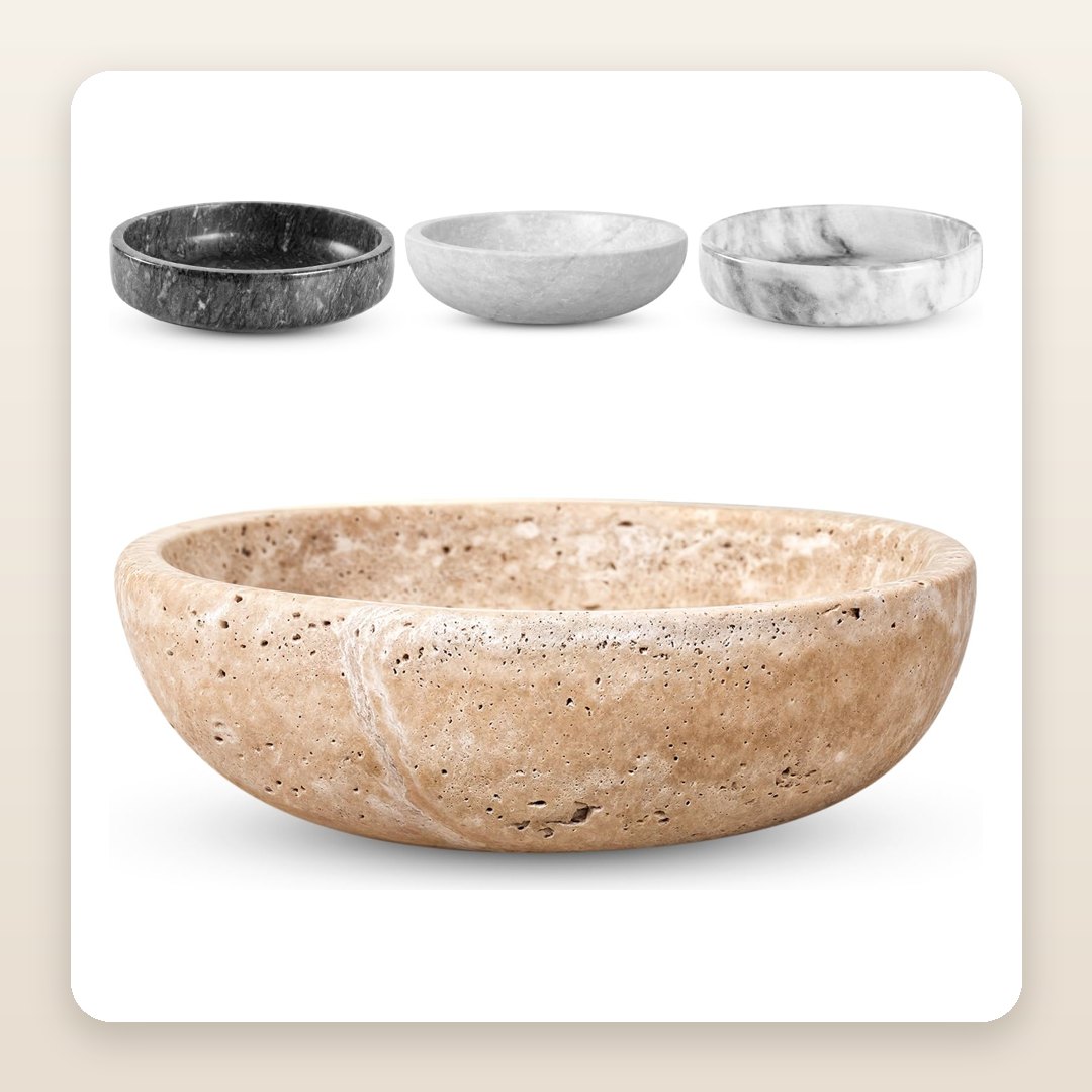 Entryway Decor Ideas: The Travertine Bowl That Ends the Key Pile by the Door
