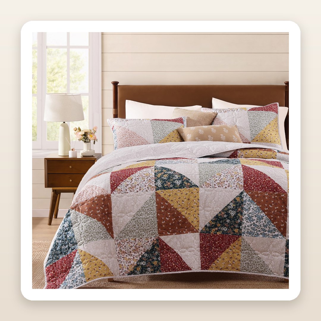 The Twin XL Patchwork Quilt That Makes a Dorm Bed Look Like a Real Bedroom
