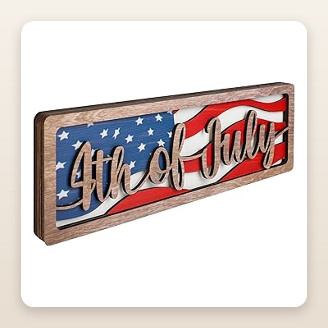 Vintage 4th of July Tiered Tray Set for an Easy Patriotic Shelf