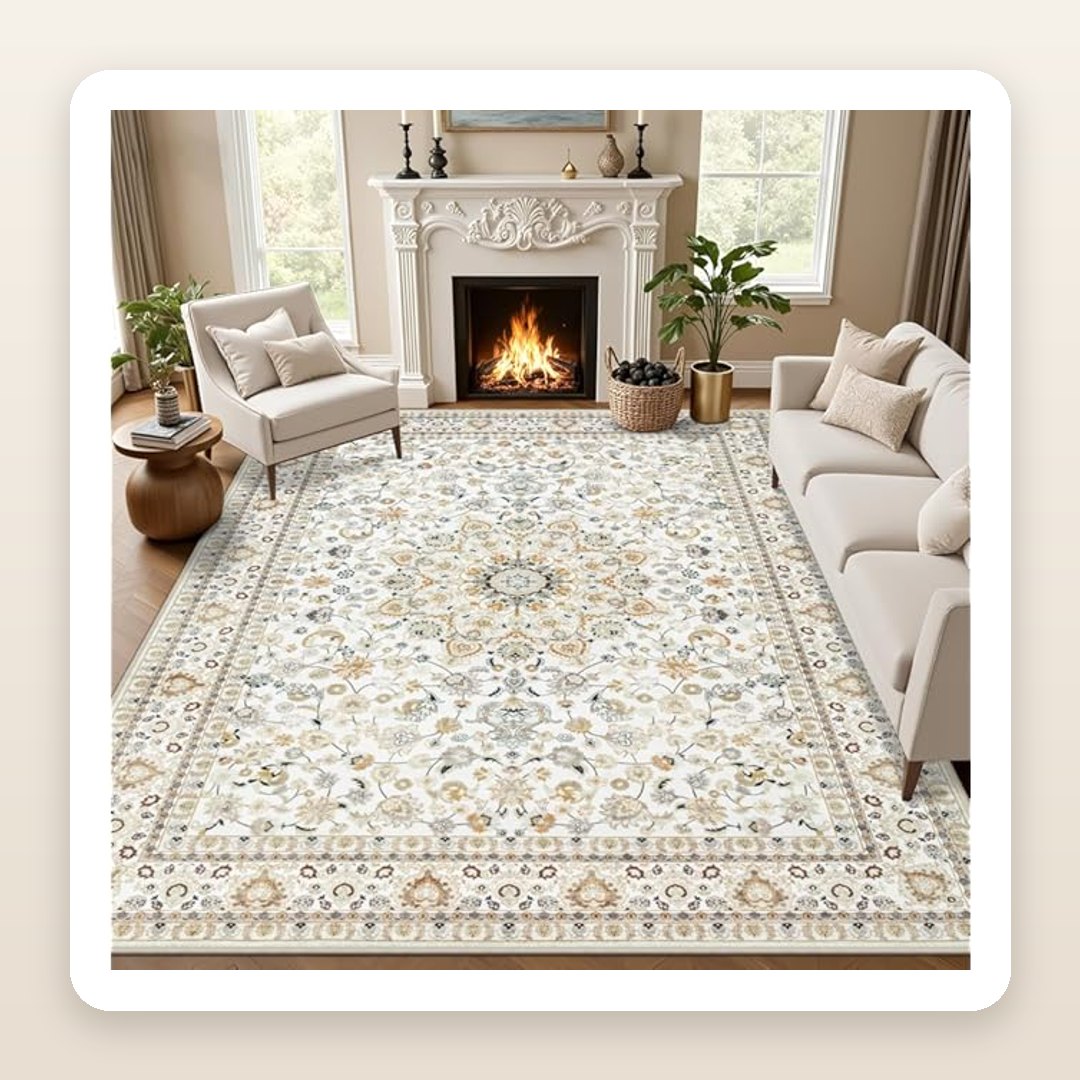 Washable Vintage Boho 5x7 Rug for a Cozy Bedroom Retreat
