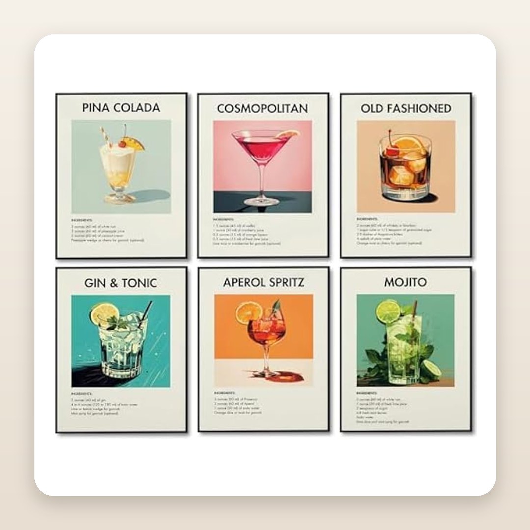 The Cocktail Print Set for a Great Father's Day Gift