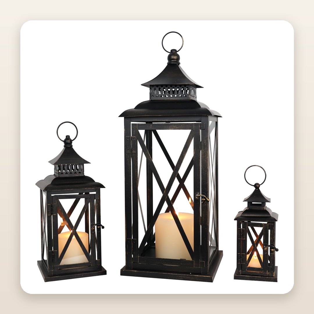 Fall Porch Decorating Ideas: The Lantern Trio That Anchors the Doorway