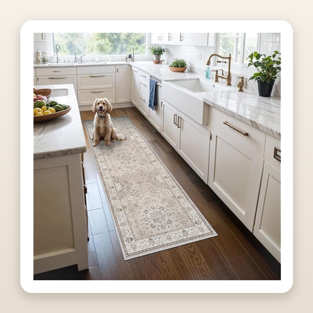 The Vintage Washable Runner That Makes Your Kitchen Look Straight Off Pinterest