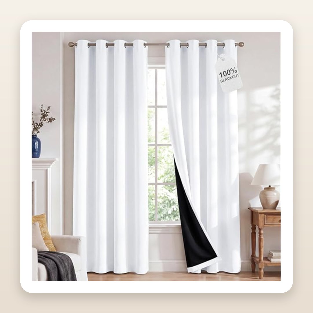 The Crisp White Blackout Curtains That Look Soft but Block 100% of Light