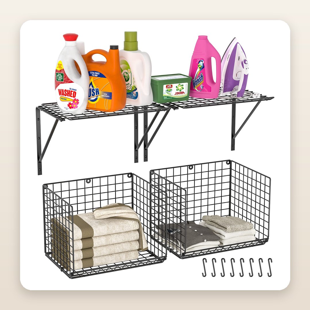 The Wire Shelf Set Behind 2,000% More Laundry Room Designs