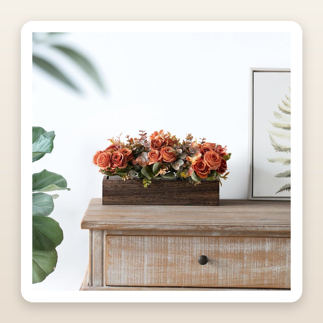 Fall Dining Table Decor: The Wood Box Centerpiece That Never Needs Water
