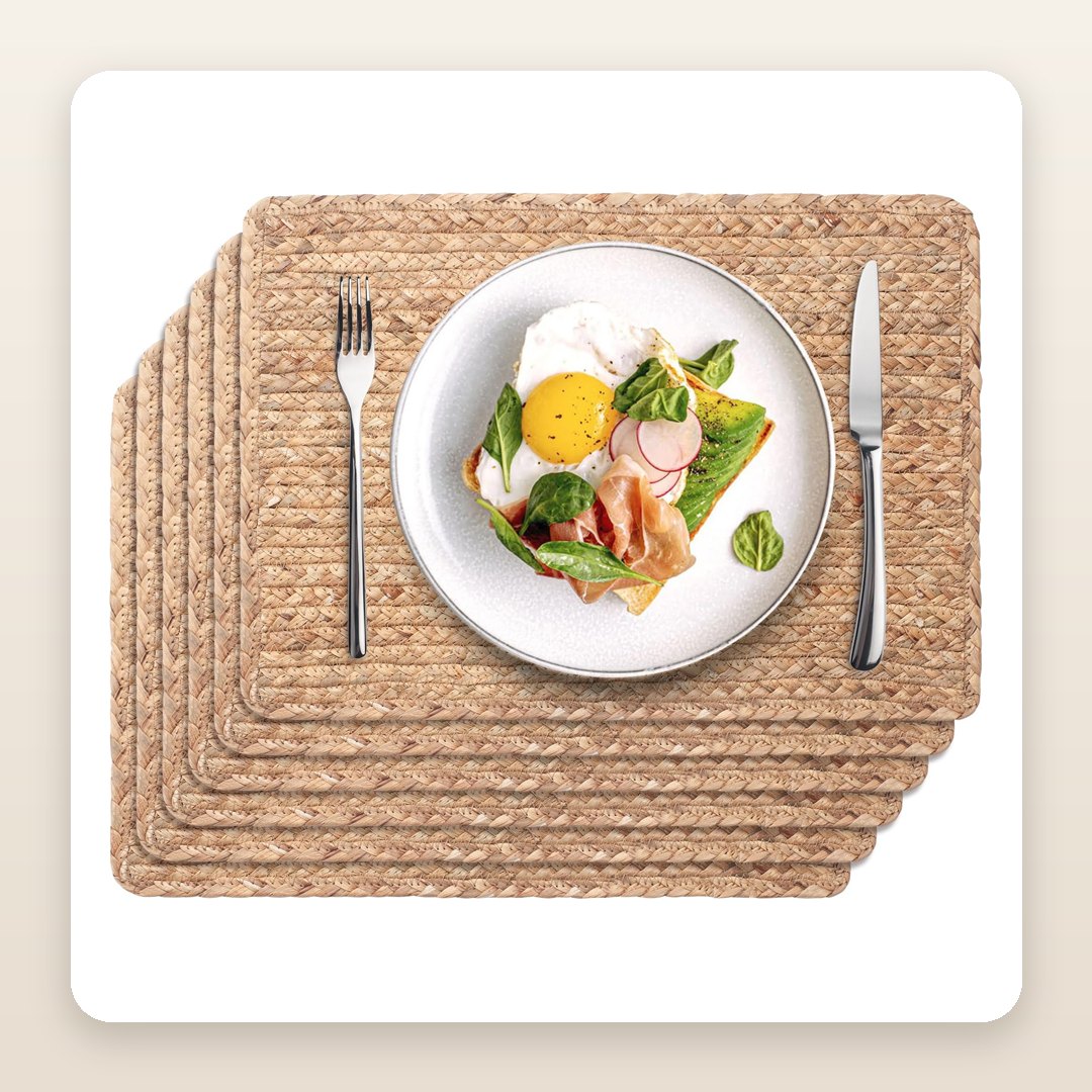 Fall Tablescape Ideas: The Woven Water Hyacinth Mats That Warm Up a Table Instantly