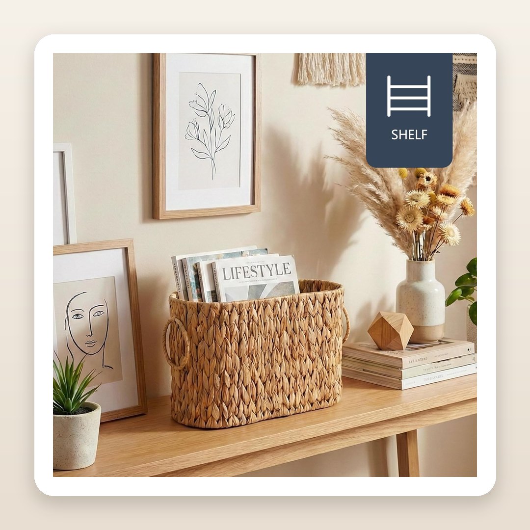 The Woven Water-Hyacinth Basket That Hides Clutter (and Looks Pretty Doing It)