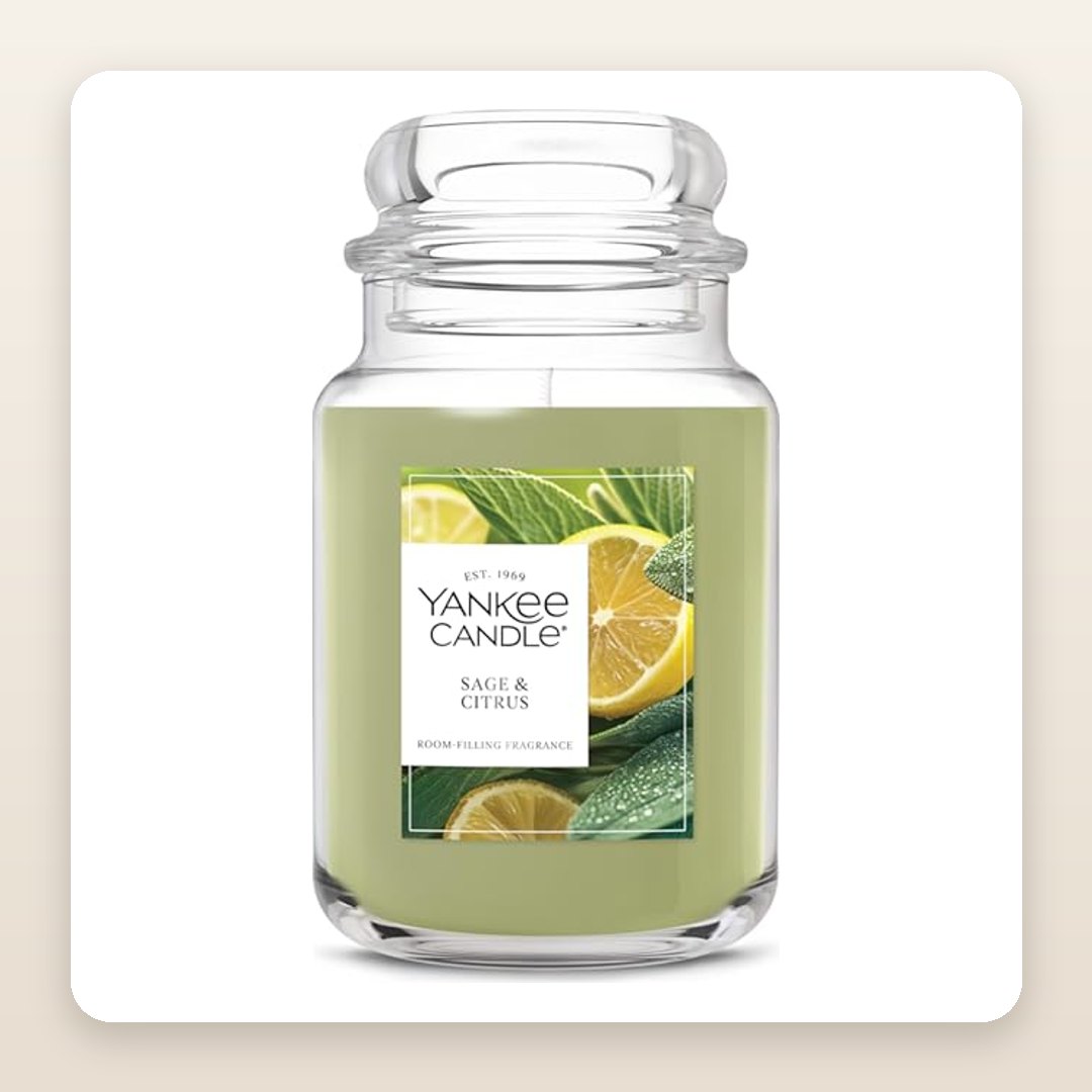 Yankee Candle Sage & Citrus for Fresh, Cozy Summer Evenings